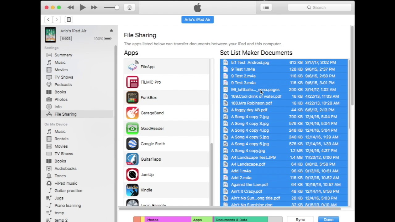 Importing Documents from Set List Maker