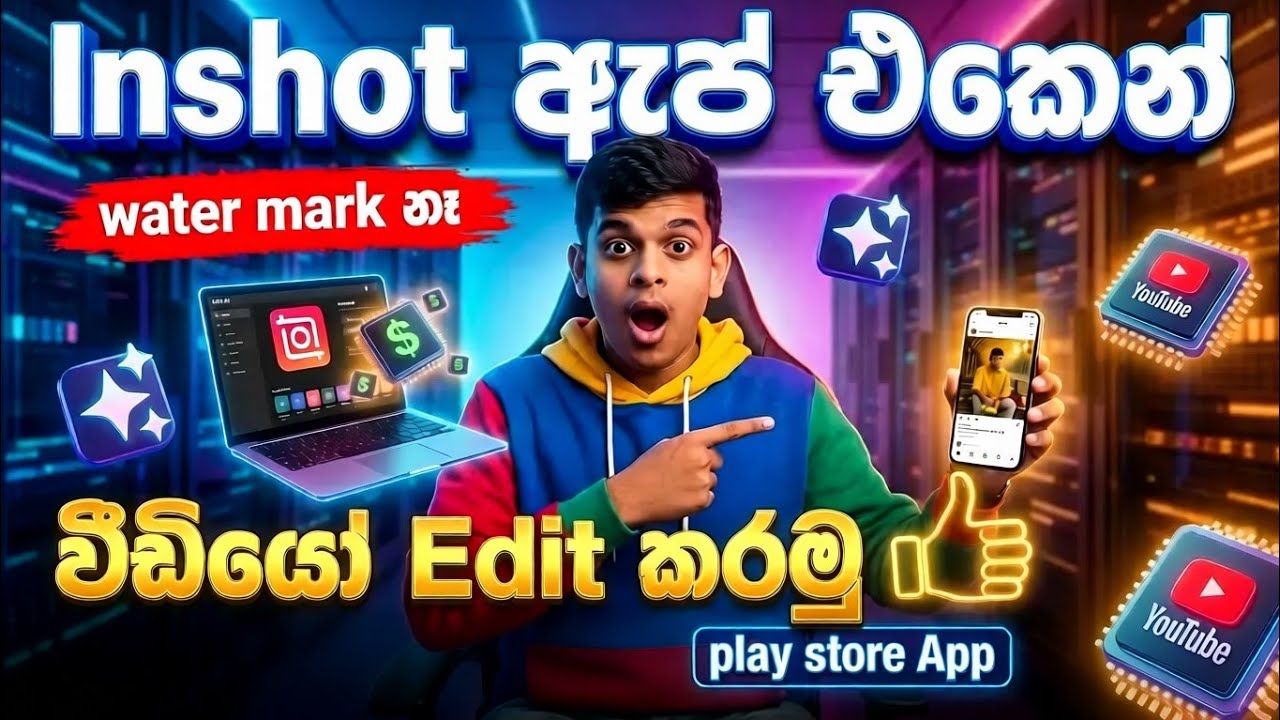 Inshot Video Editor Tutorial  2025 | inshot sinhala |SL SANDARU Tech | 2 කොටස 