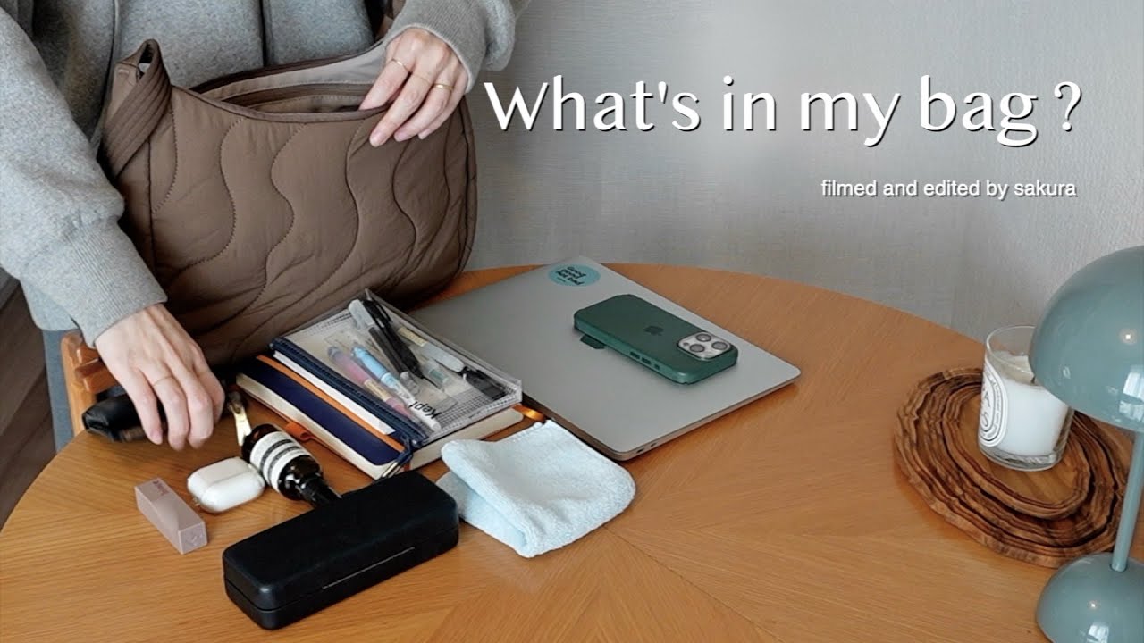 what's in my bag｜カフェで作業する日の鞄の中身👜