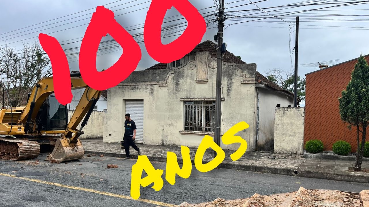 Demolindo 100 anos de história#escavadeira #caterpilla#caminhão #excavator #escavação #demolição