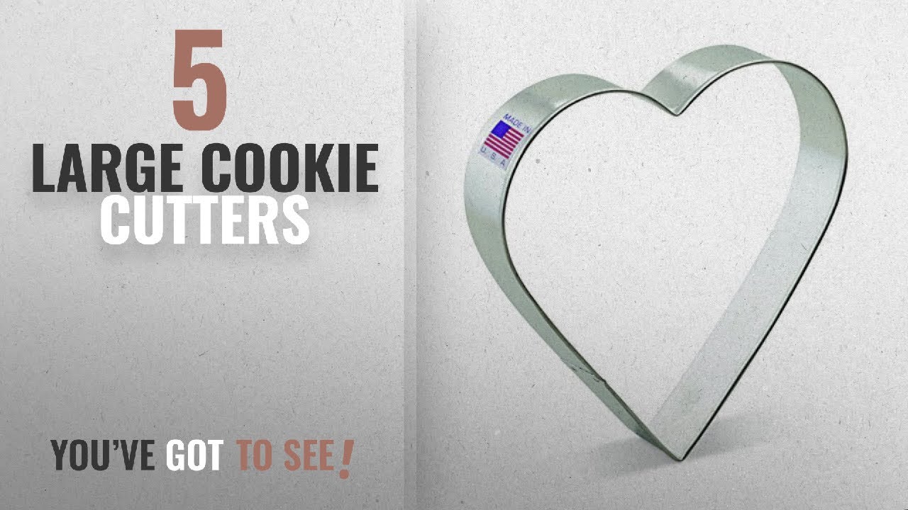 Best Large Cookie Cutters [2018]: Ann Clark Heart Cookie Cutter - 5 Inches - Tin Plated Steel