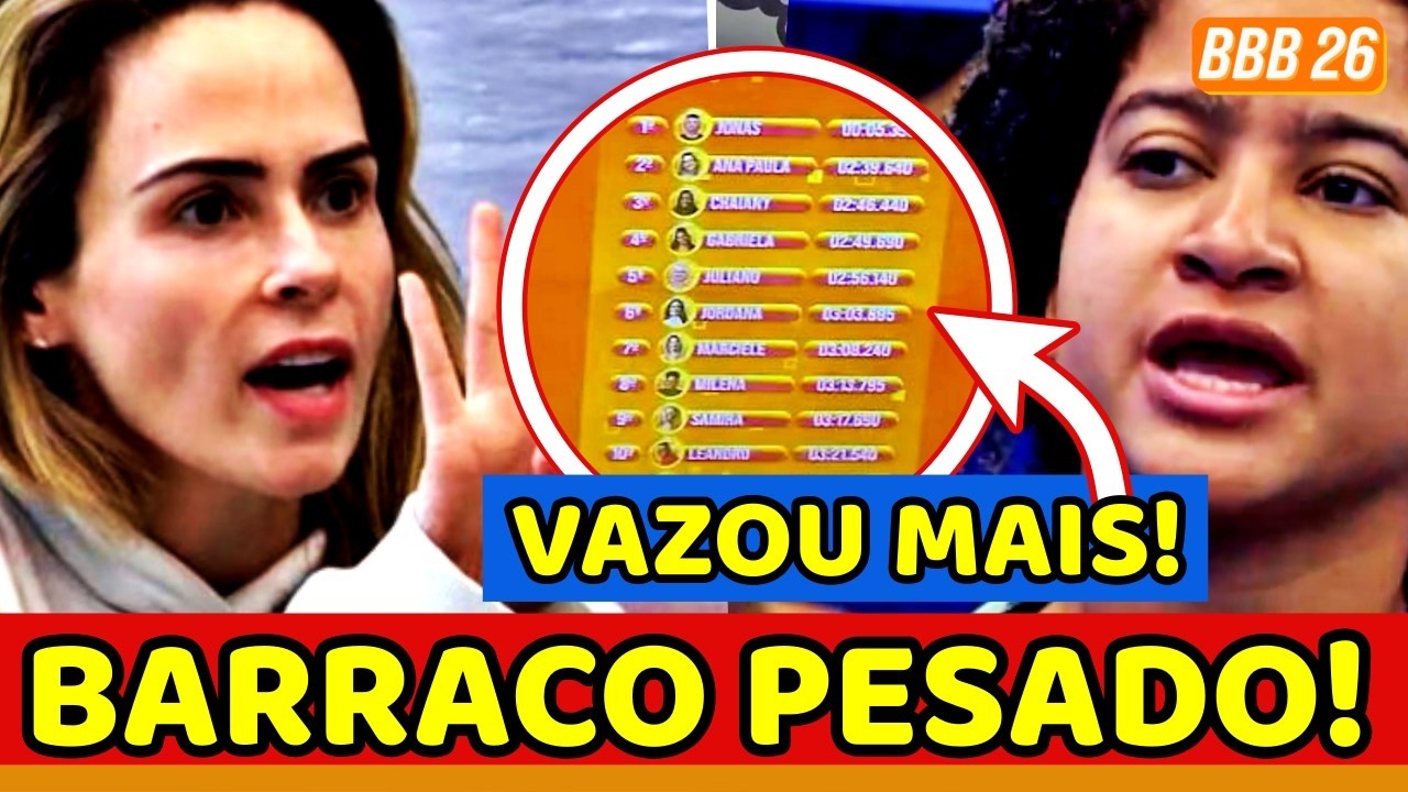 🔥⚠️BBB26 URGENTE! ANA PAULA e MILENA BRIGAM FEIO e CAOS TOMA CONTA; VÍDEO MOSTRA O PIOR; FOME RENDE