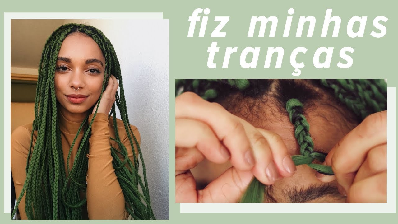 COMO FAZER SUAS PRÓPRIAS TRANÇAS/BOX BRAIDS -  Técnicas p/ cabelo curto e jumbo colorido