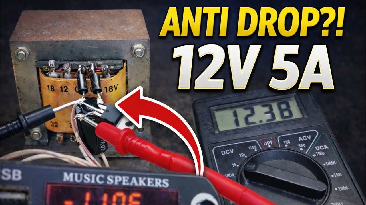 POWER SUPPLY 12V 5A RAKITAN SENDIRI! Murah, Kuat, & Anti Drop 