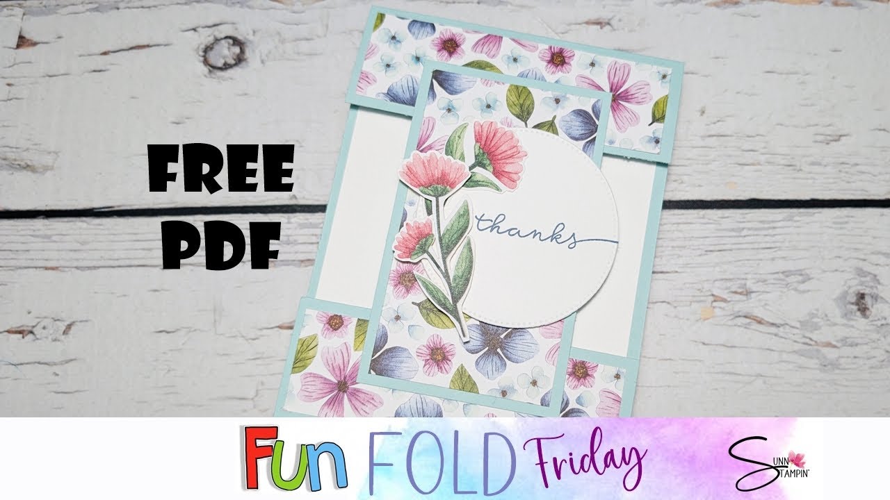 Blooming Phrases Fun Fold Card featuring Stampin' Up!&reg; Products #stampinup #sunnstampin