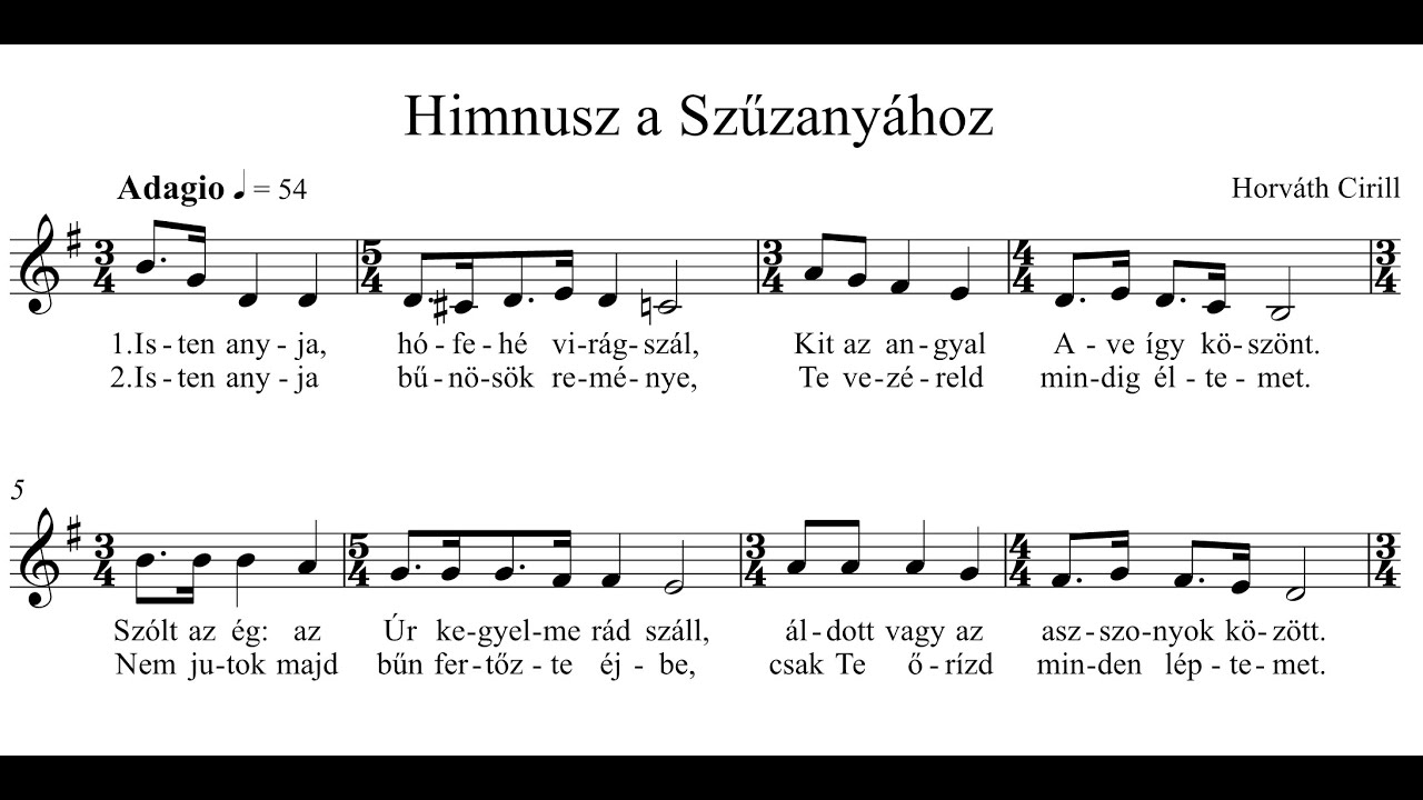 Horváth Cirill - Himnusz a Szűzanyához