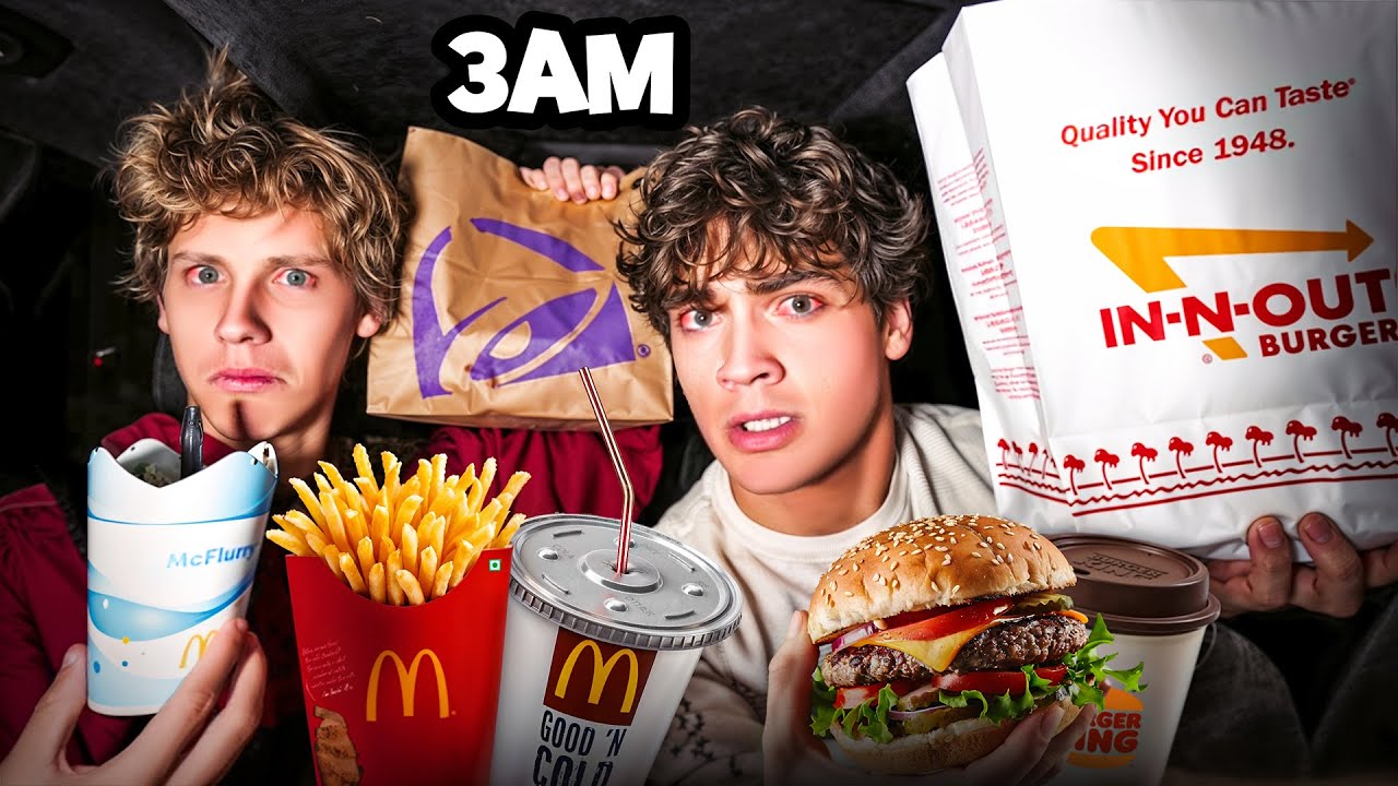 WE TRIED EVERY FAST FOOD RESTAURANT PAST MIDNIGHT