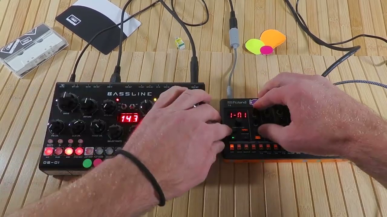 Roland T-8 & Erica Synths Bassline DB-01 // Raw Techno