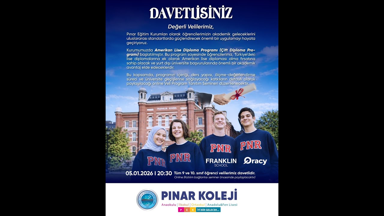 Pınar Eğitim Kurumlarında Çift Diploma Dönemi başlıyor