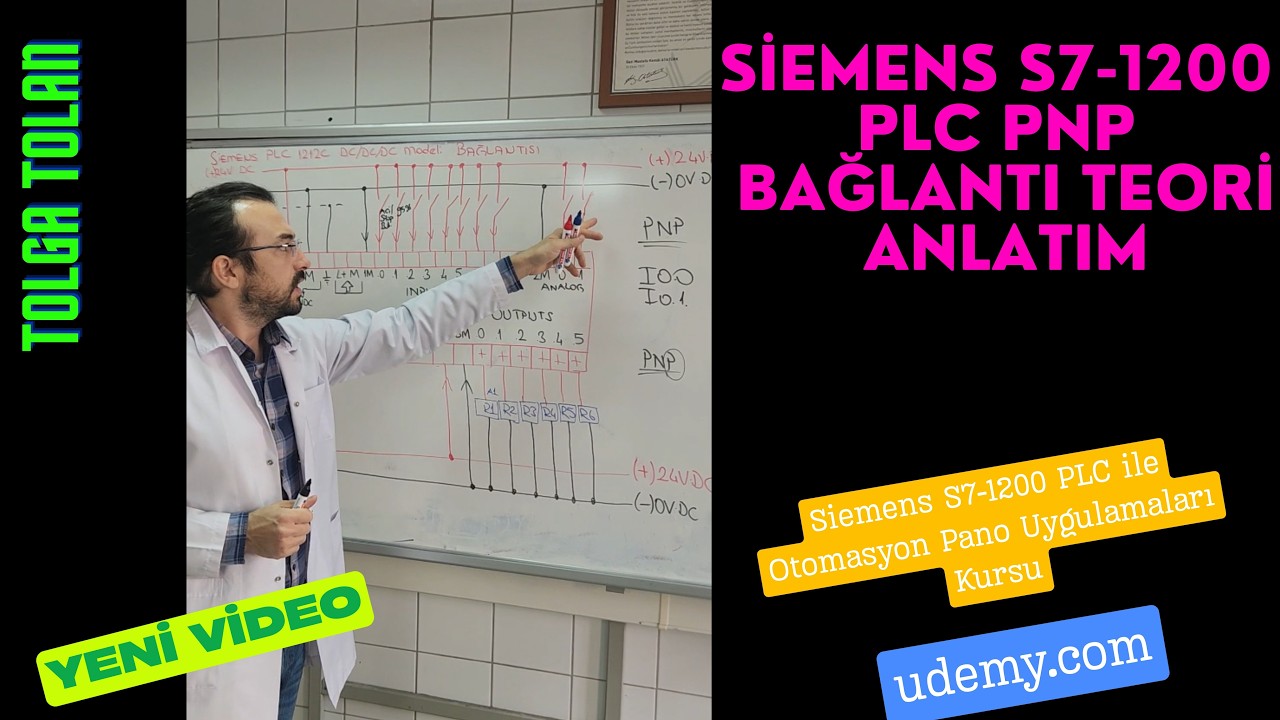 ✴️Siemens S7-1200 İle Otomasyon pano Uygulamaları Kursu 👍Siemens PLC PNP Bağlantı Teori Anlatım