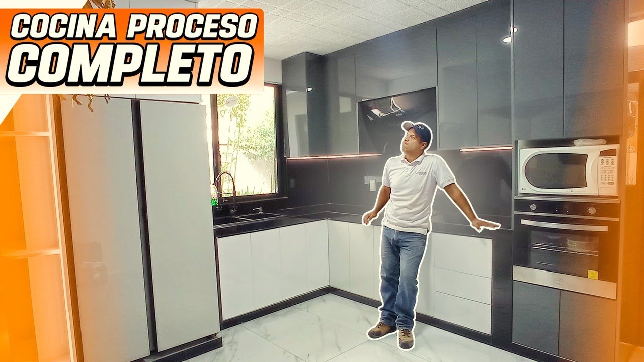 COCINA CON PANEL BRILLANTE PROCESO COMPLETO #elmueblemoderno
