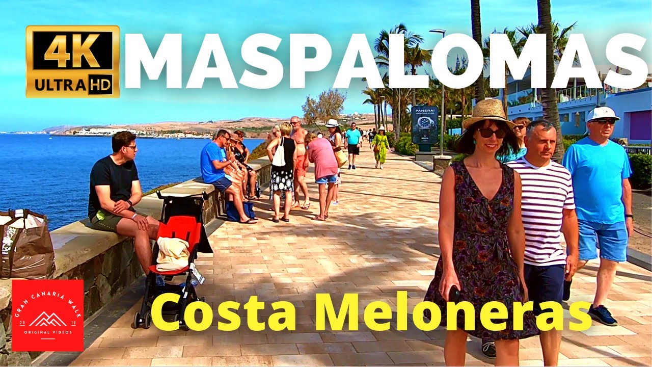 ⁴ᴷ³⁰ Gran Canaria Maspalomas Costa Meloneras April 29, 2022 🔴 Lighthouse to Lopesan Villa del Conde