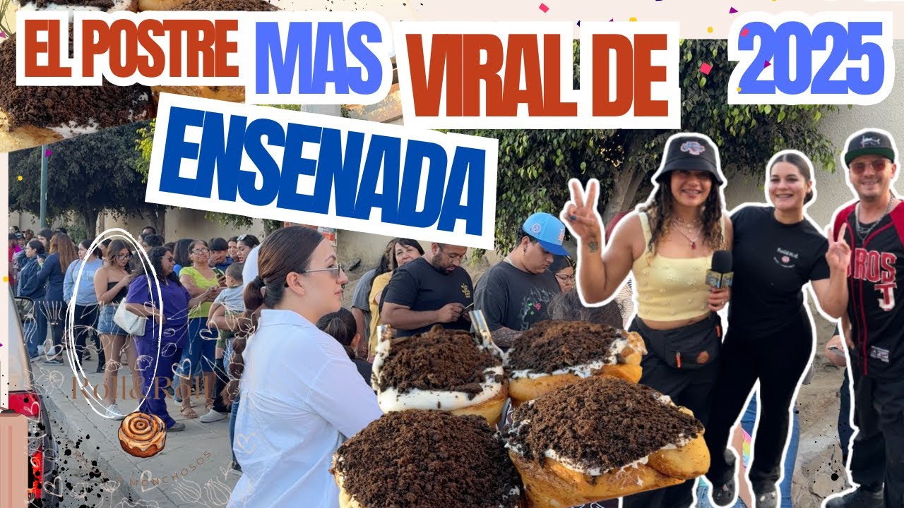 🔥 ¡Probamos el Postre MÁS FAMOSO de Ensenada! 🤯 Fila Eterna por ROLL & ROLL 🍓🍫