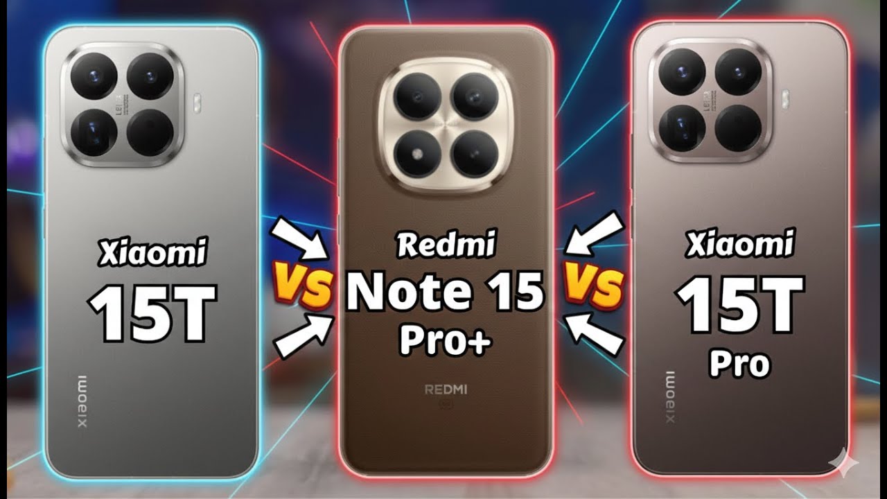Xiaomi 15T vs Redmi Note 15 Pro+ vs Xiaomi 15T Pro
