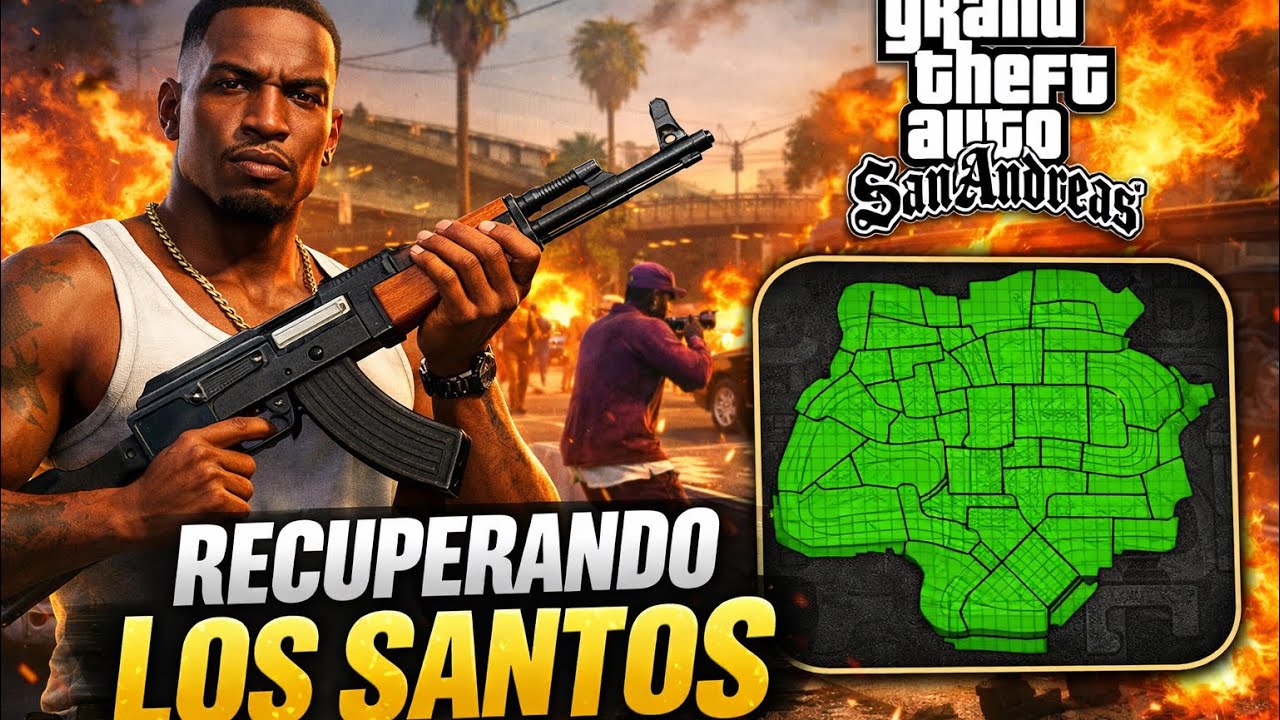 RECUPERÉ TODOS LOS BARRIOS DE LOS SANTOS 💥 | GTA San Andreas | Rumbo al 100%