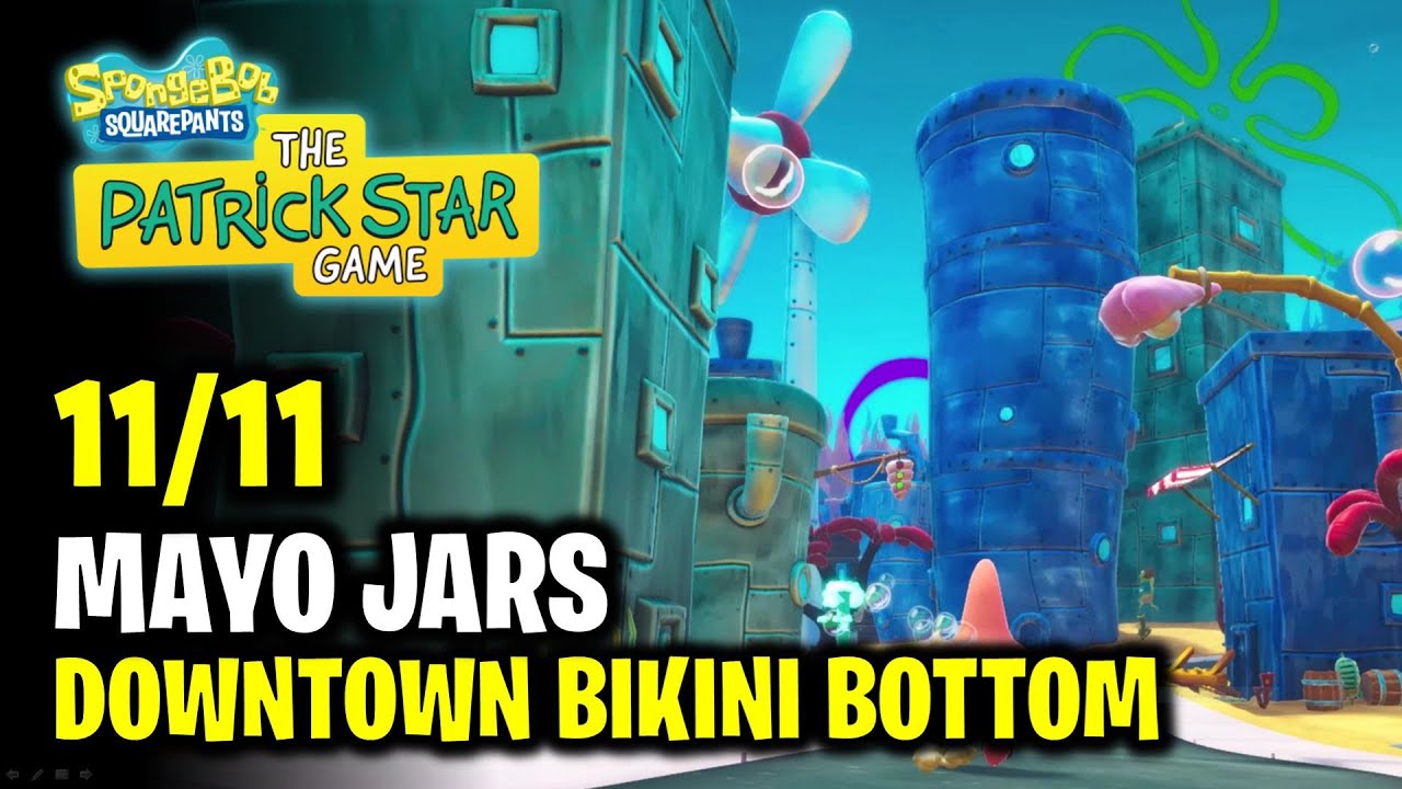 Downtown Bikini Bottom Mayo Jars - All 11 Locations | Spongebob Squarepants: The Patrick Star Game