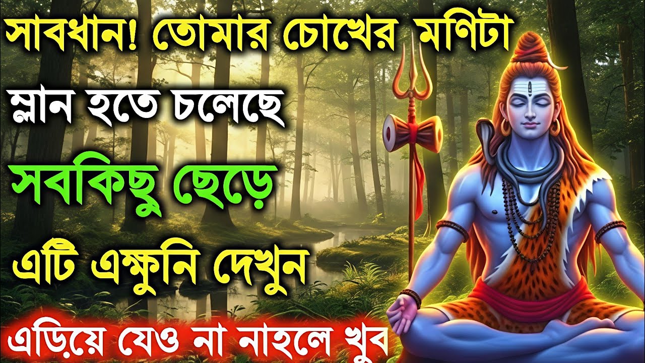 ৮৮৮🕉️সাবধান! তোমার চোখের মণিটা ম্লান হতে চলেছে✅Mahadev ji ka sandesh🌈#shivshakti #mahadev 