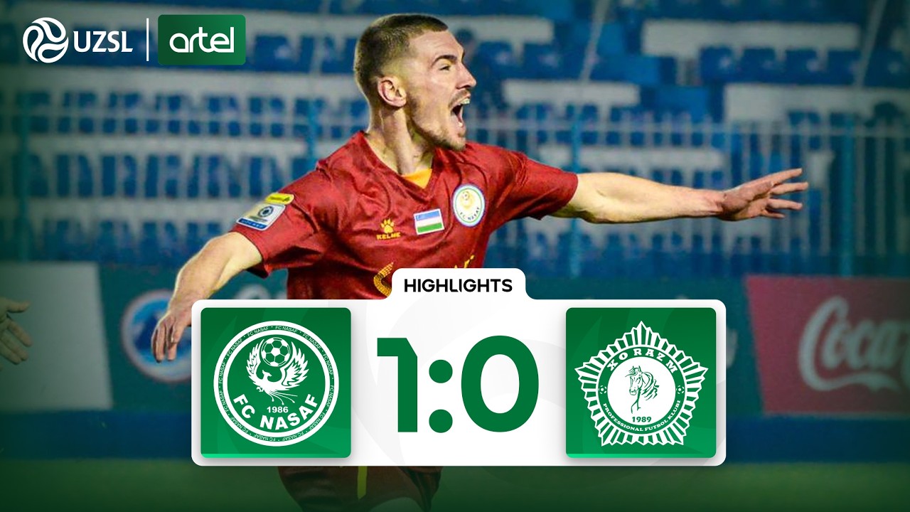 Superliga 1-tur. Nasaf - Xorazm bahsida kiritilgan gol va xavfli vaziyatlar (Highlights)