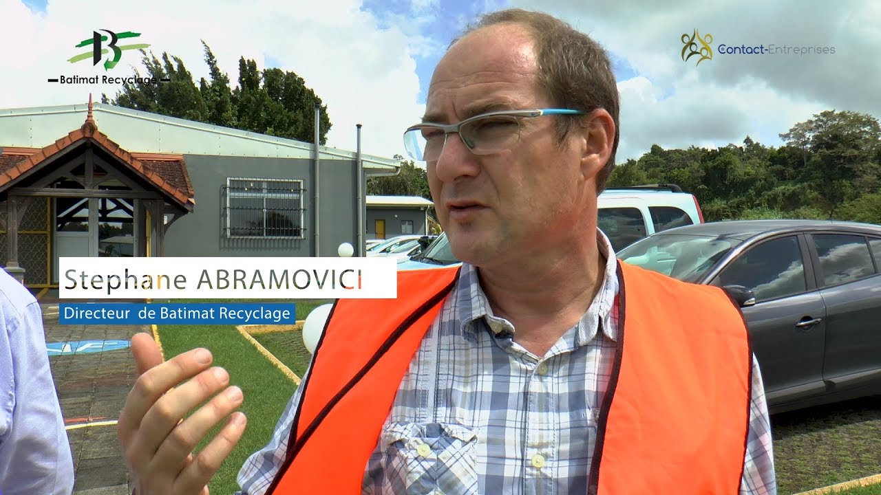 Visite de Batimat Recyclage, une plateforme innovante de traitement des déchets béton.
