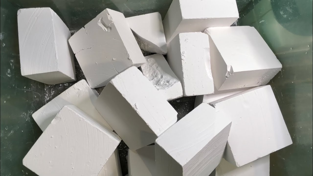 Bucket of Fresh Gym Chalk ASMR | White Gym Chalk Crush ASMR