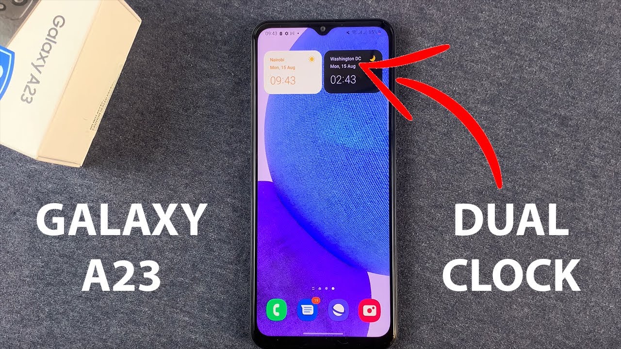 How To Add Dual Clocks To Samsung Galaxy A23
