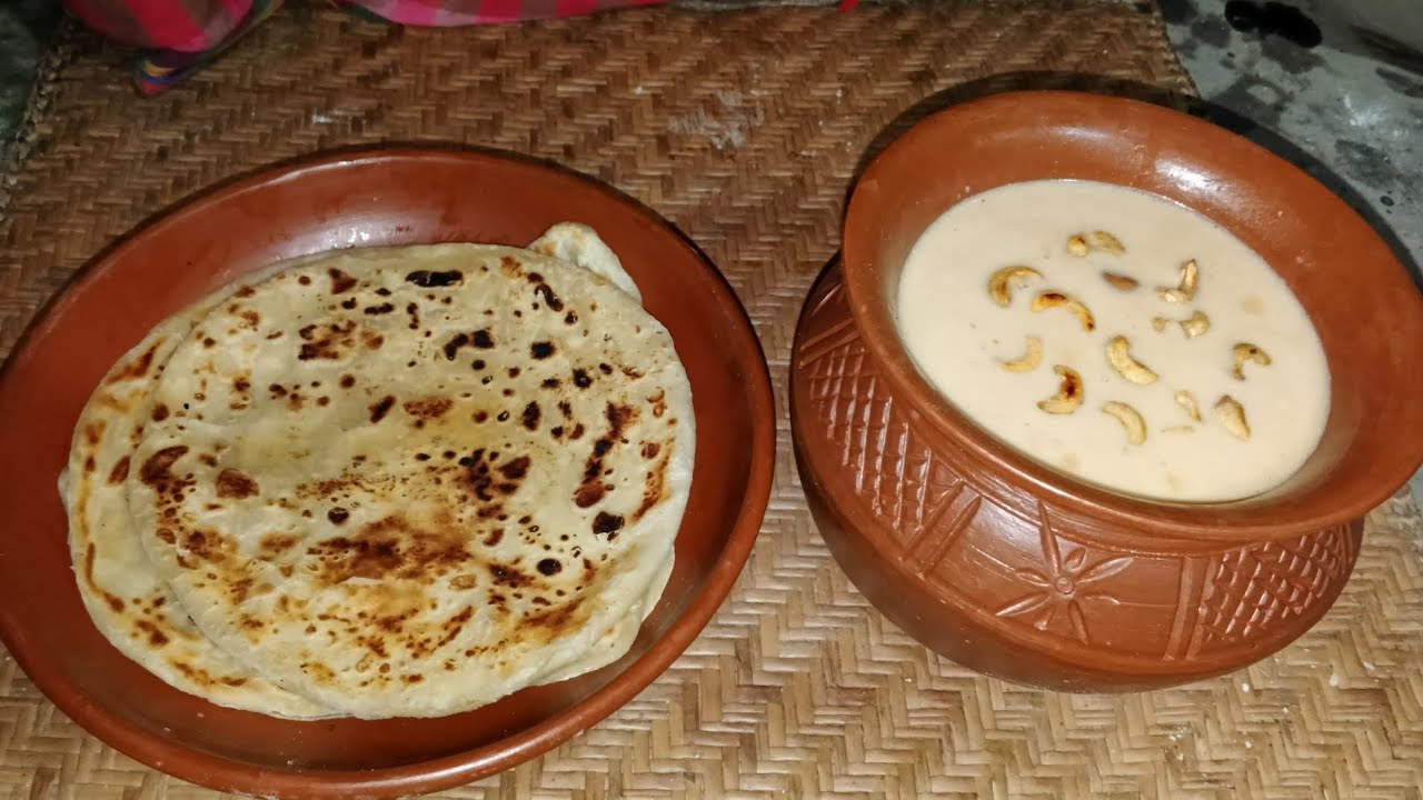 খেজুরের রসের পায়েস ও পরোটা রেসিপি। 
