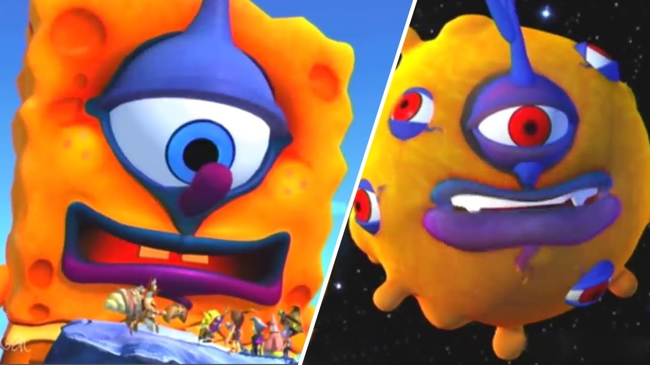 SpongeBob SquarePants & Nicktoons: Globs of Doom All Bosses | Boss Fights  (Wii, PS2)