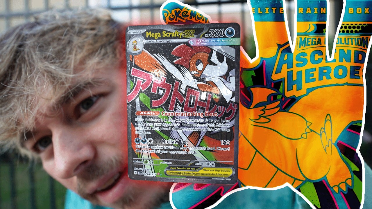 Pokemon Ascended Heroes ✮ Mega Scrafty EX ✮ Mini Tin Opening!!!