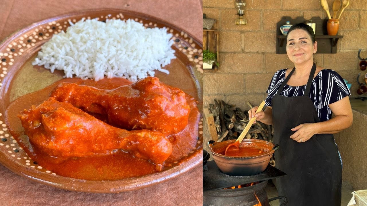 Pollo En Pipián Rojo - Pollo Encacahuatado- La Herencia de las Viudas