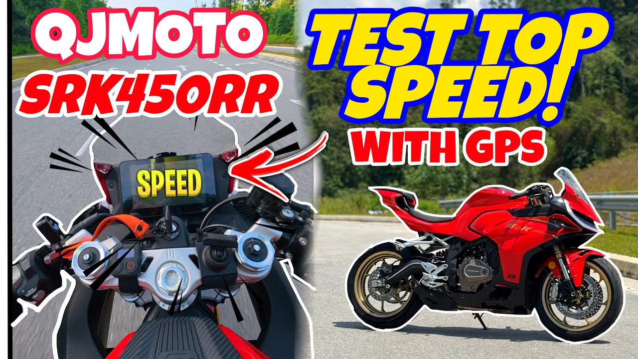 #1085 TOP SPEED QJMOTO SRK450RR WITH GPS! MELEDAK!!!!