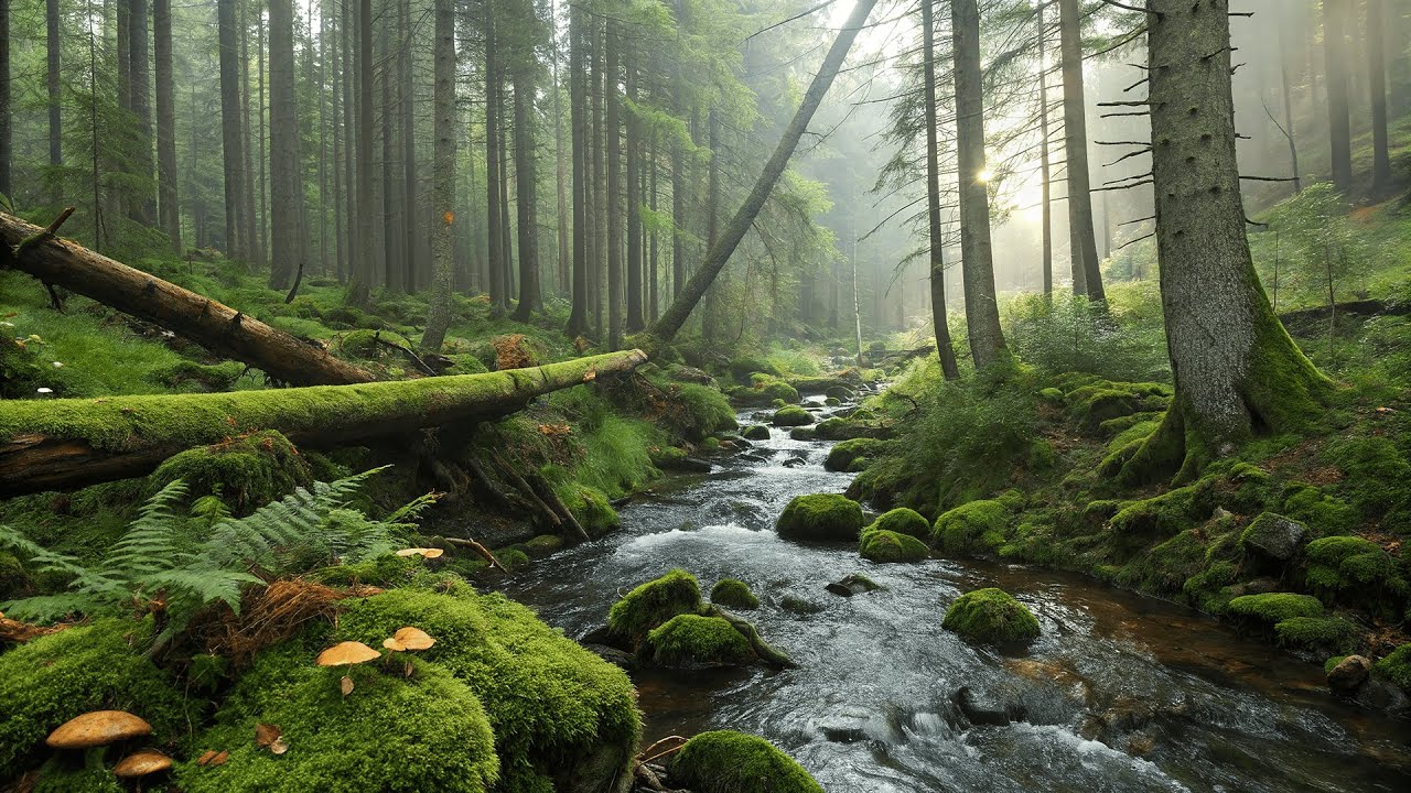 Forest Stream Sounds with Birds Singing &mdash; Relaxing Nature for Sleep and Meditation