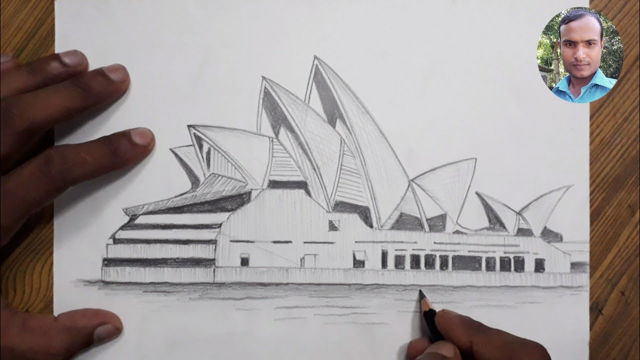 How to draw Sydney Opera House step by step very easy