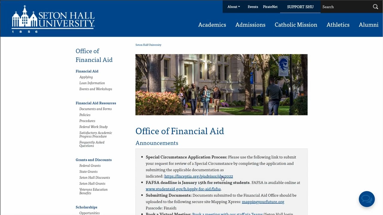 Applying for a Special Circumstance - Financial Aid