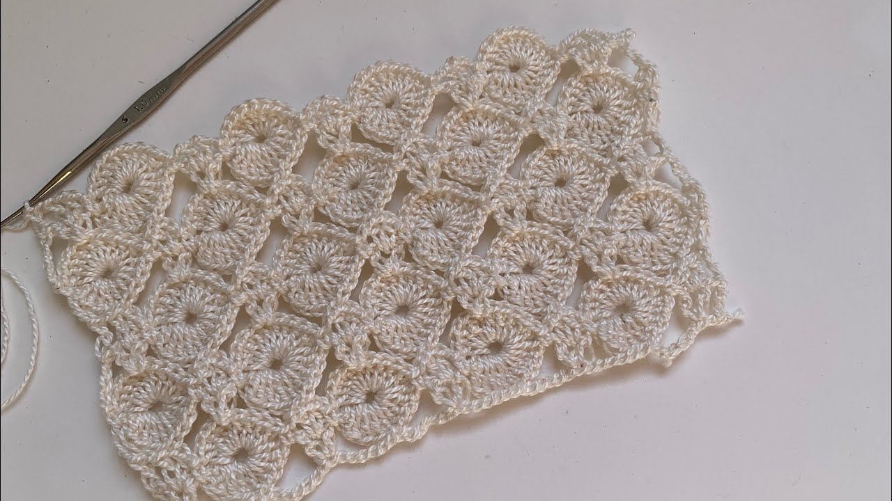 Ponto Fantasia de Círculos de Crochê