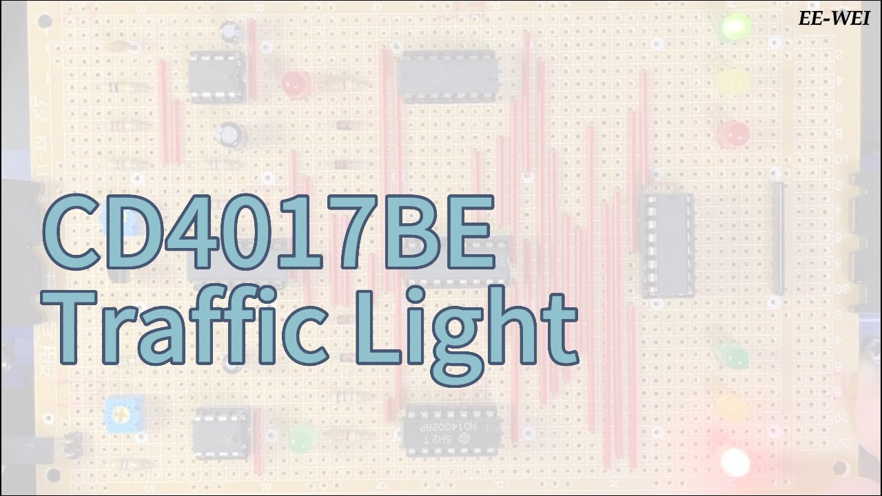 [Logic Circuit]  The traffic light does not use Arduino. #trafficlight  #cd4017 #soldering #工業電子