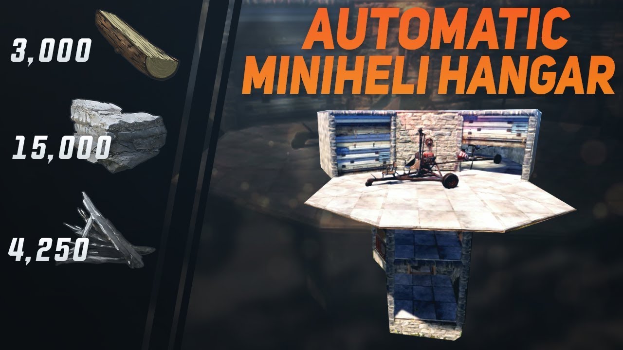 База Rust Minicopter с электричеством | Автоматические двери