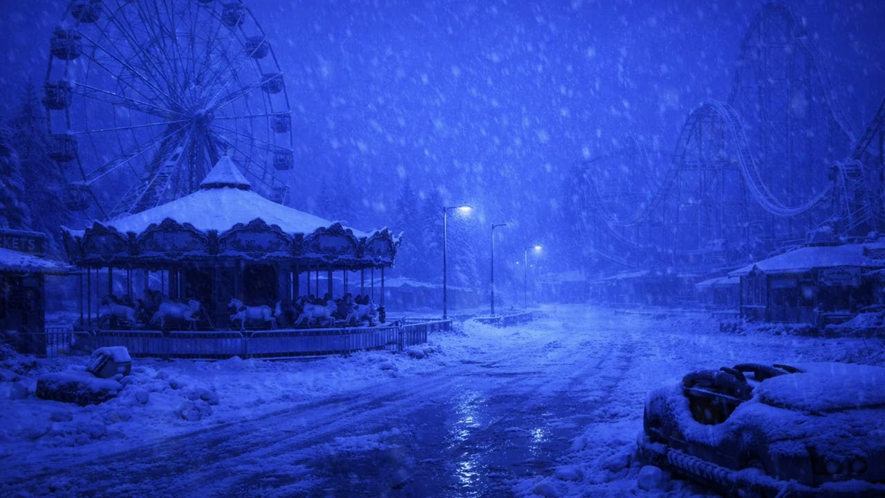 falling snow for anxiety relief and rest.