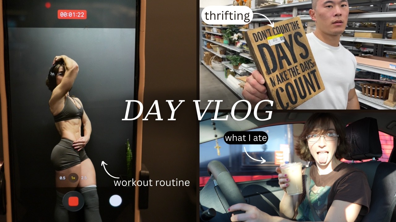 CHILL DAY IN THE LIFE | thrift, friends, gym, food