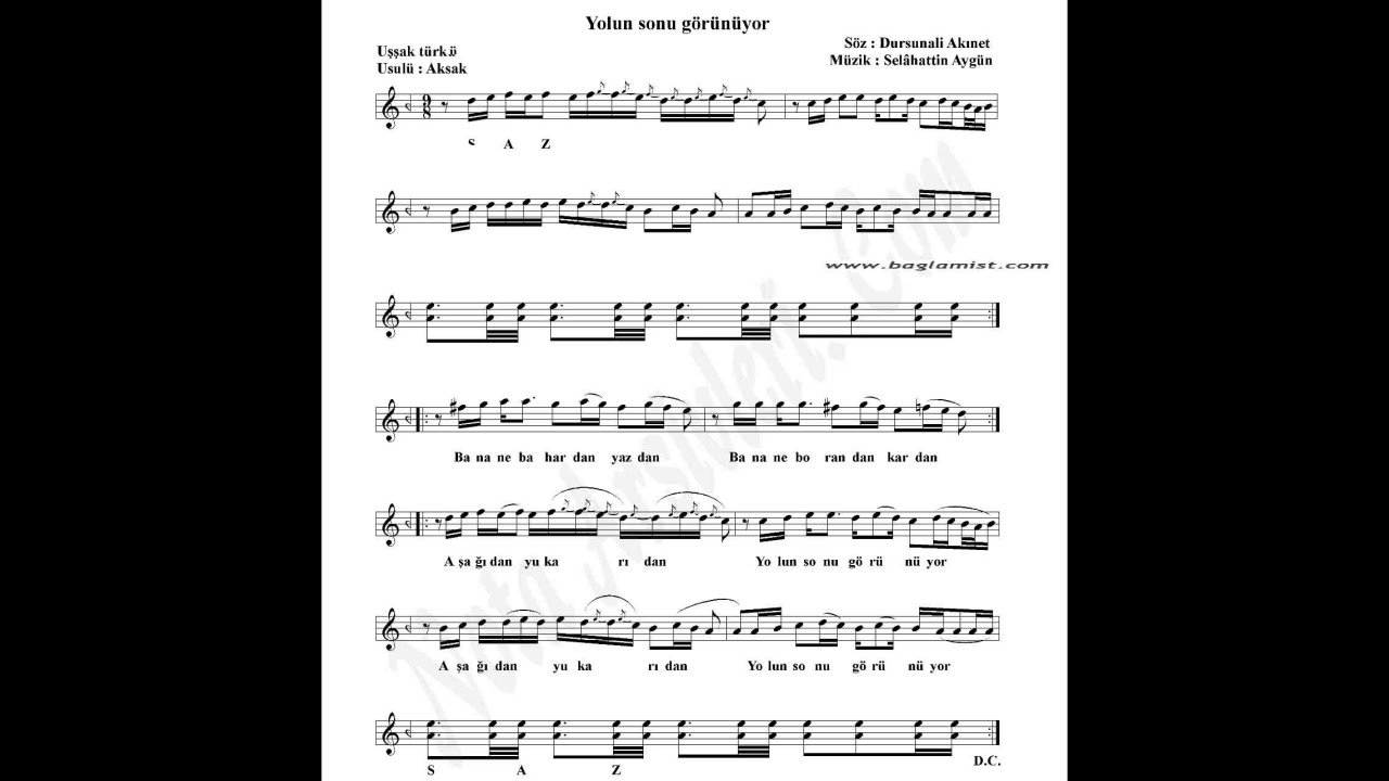YOLUN SONU GÖRÜNÜYOR NOTA SOLFEJ