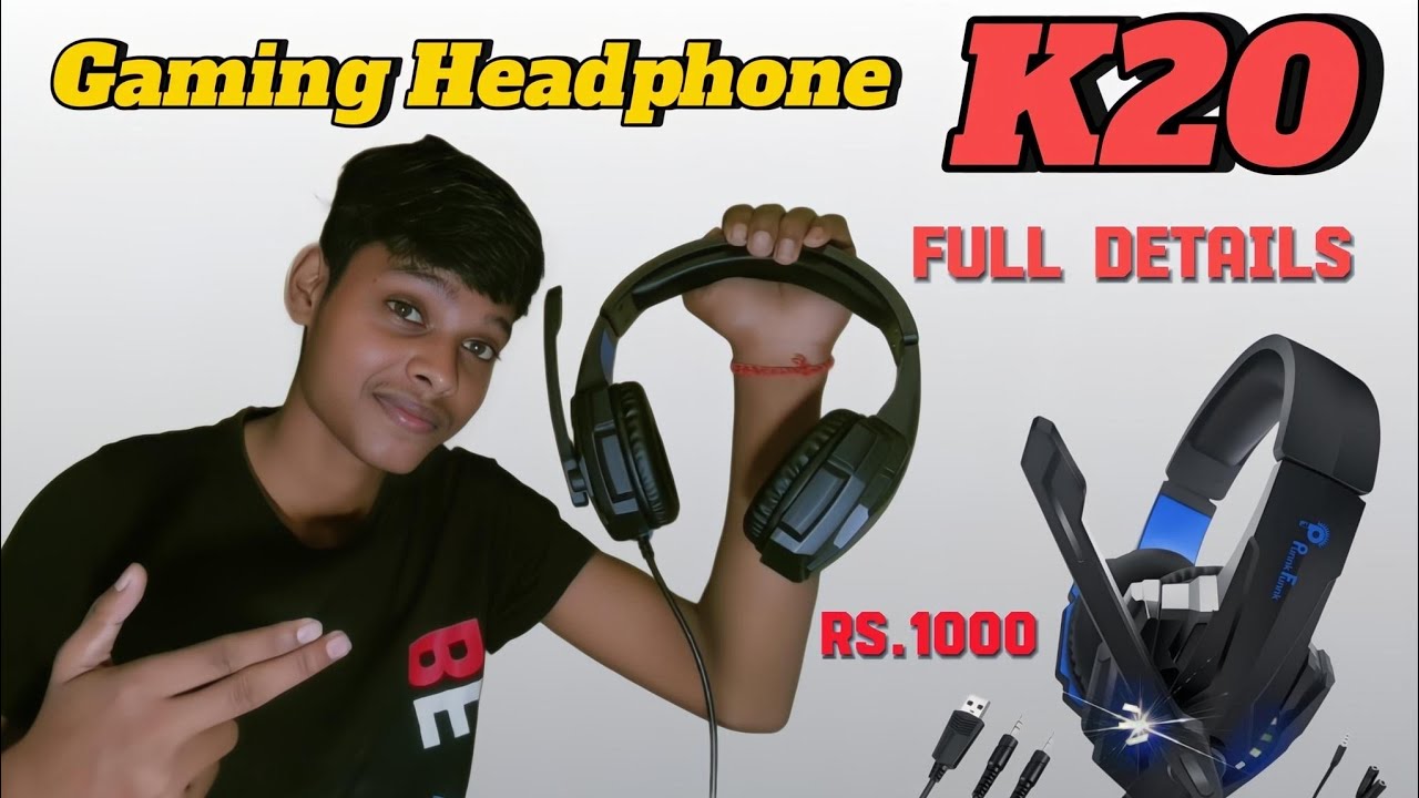 Crazy Review Of K20 Gaming Headphone 🎧 | Best Gaming Headphone Under Rs.1000 | Full Details Of k20 