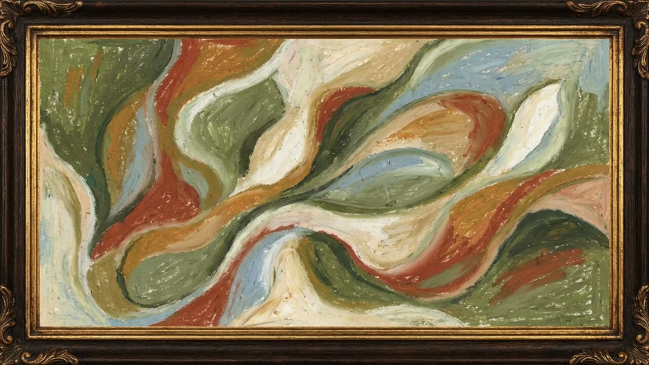 Modern Abstract Earth Tones | Elegant 4K Frame TV Art for Contemporary Decor