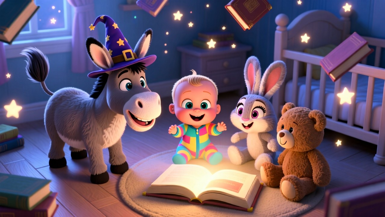 Donkey Study Time Fun 🐴📚 | Fun Learning Song for Kids | Preschool Educational Adventure