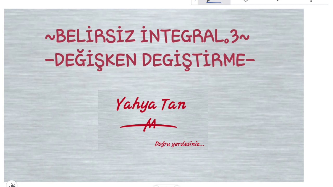 AYT 2021- BELİRSİZ İNTEGRAL.3- DEĞİŞKEN DEĞİŞTİRME#YKS #TYT #AYT #matematik