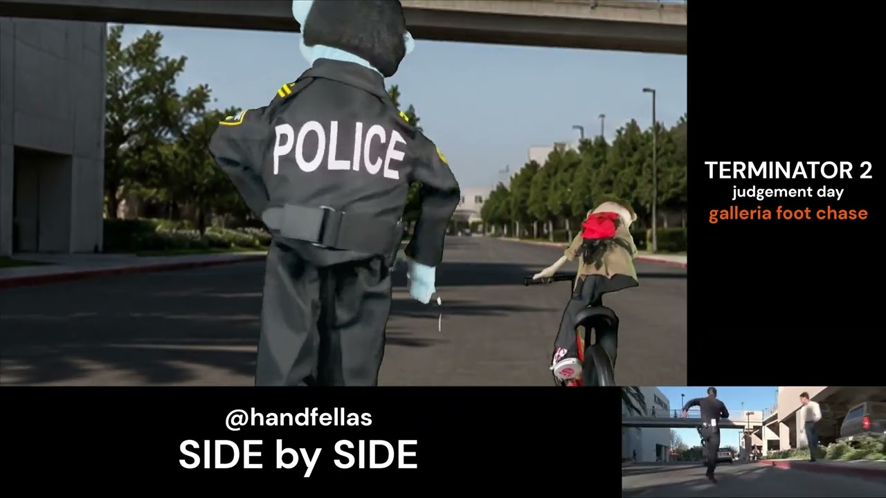 Terminator 2 Judgment Day T-1000 Galleria Parking Garage Foot Chase - Handfells Recreation