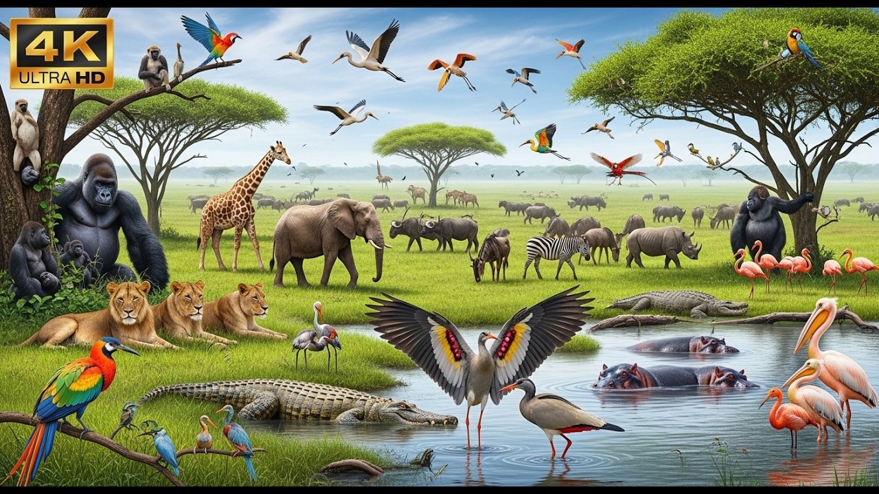 4K Amazon Rainforest Animals – Peaceful Jungle Ambience & Wildlife Film
