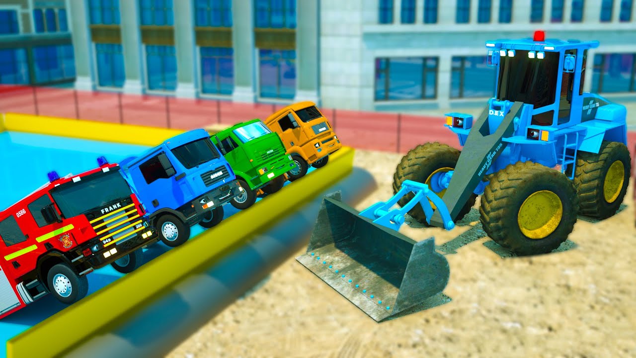 Fire Truck Scania & JCB Machines Work in WCH | Wheel City Heroes (WCH) Super Trucks Cartoon