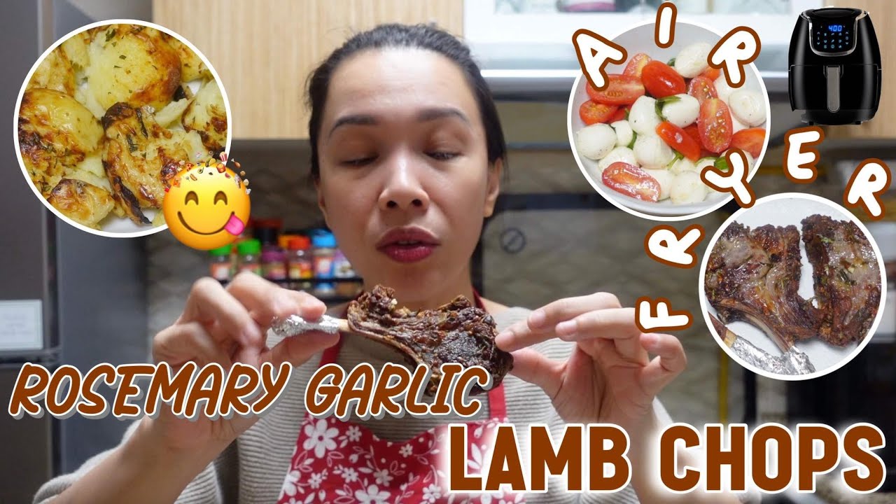 The Best Air Fryer Rosemary Garlic Lamb Chops l Easy Dinner Recipe