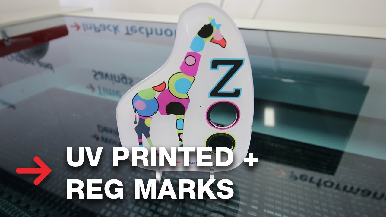 UV Printed Acrylic | Laser Cutting with Reg Marks | JobControl Vision
