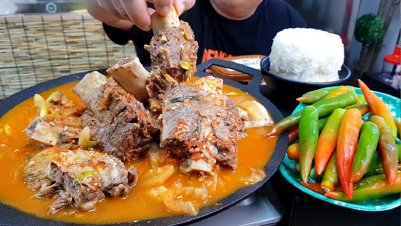 갈비찌개 에 불타는땡초 요리먹방 MUKBANG