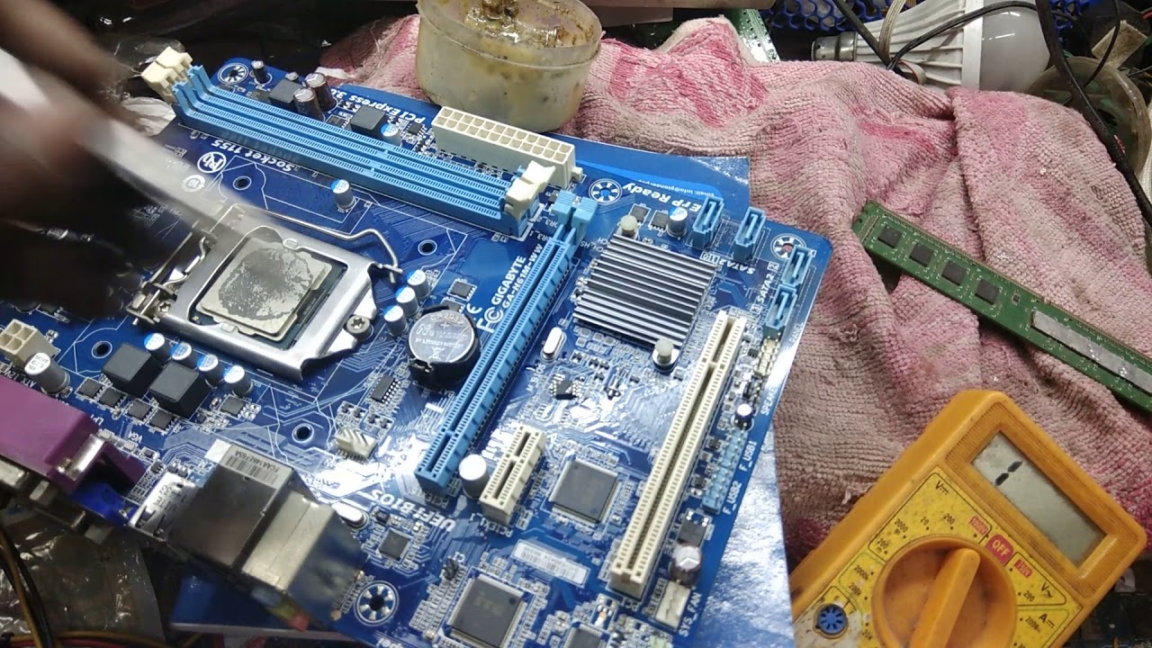 Gigabyte motherboard repaired/ ga h61m ww / no power